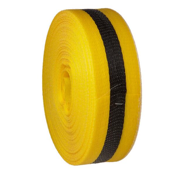 Reusable Yellow and Black Woven Barricade tape